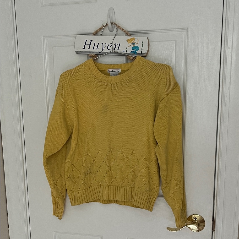 Talbots Mustard Knit Pullover